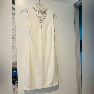 Bailey 44 White Lace-Up Mini Dress
